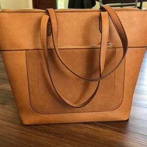 Brown Leather (ish) Tote from Dubai, Like New